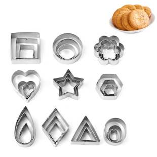 Factory Wholesale Stainless Steel Cookie Mold Household Cookie Printing Cookie Mold Kitchen Cake Mold Baking Tools