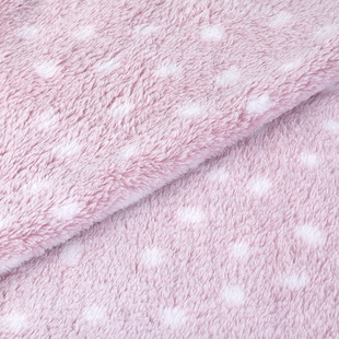 Factory supply double-sided polka dot grain wool printed blanket fabric cut coral fleece fabric