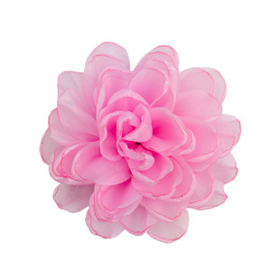 in stock 9cm organza dried flower plate Korean handmade burnt edge large flower clothing with corsage satin diy accessories