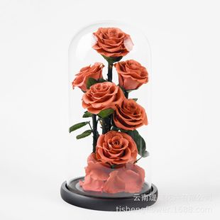 Cross-border e-commerce eternity flower finished product Big Prince rose girlfriend birthday gift glass ornaments with exquisite gift box