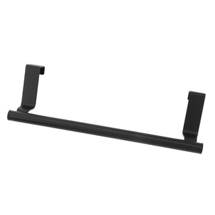 Kitchen and toilet multi-purpose cabinet door stainless steel towel bar non-perforated towel rack storage thickened towel single bar