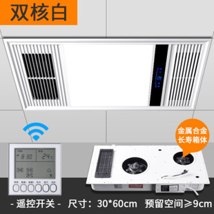Ceiling-Mounted Bathroom Heater with Integrated Exhaust and Lighting, 30*60, Five-In-One Ceiling Led Light Heater