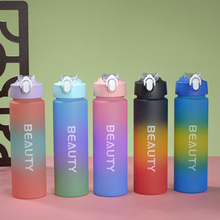 Новый 40oz градиентная ручка пластиковая чашка большой емкости портативный автомобиль чашка наружная сопровождающая соломка чашка для воды оптом