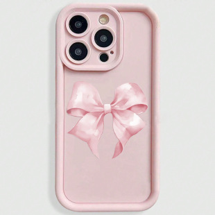 Новый лук iPhone15/14Pro Max чехол 13 яблоко 12/11 Розовое девичье сердце XS/XR