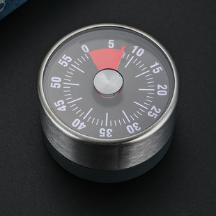Stainless steel timer kitchen household electronic mechanical egg timer baking countdown reminder with magnet