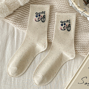 Creative new cute Japanese cartoon point yarn socks women's tube socks Korean ins academic style Joker wholesale