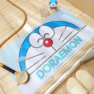 Cartoon Doraemon Bathroom pvc Non-slip Mat Suction Cup Waterproof Shower Room Bath Mat Massage Bath Foot Mat