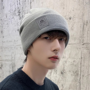 The generation of hair wrapping cotton hat warm knitted hat fleece-lined thickened Korean wool hat winter men's hat collar cold hat