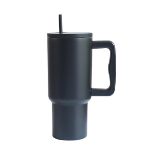 Amazon stainless steel leopard print straw mug outdoor portable 30 oz40 oz car cup with handle ice cup