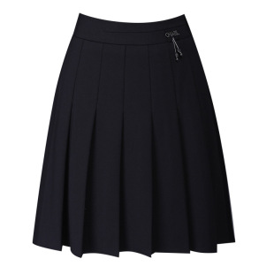 Simple Mid-length Pleated Stitching Slim-fit Fashion A- line Skirt Autumn 2022 High Waist Commuter Elegant Skirt