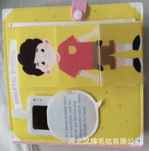 Cross-border Felt Book Early Education Baby Human Enlightenment Children's Quiet Book Development Intelligence Enlightenment 3D Stereo
