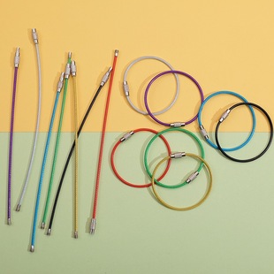 Wire diameter 2.0 color coated wire ring key chain pendant buckle accessories handmade DIY accessories black metal ring