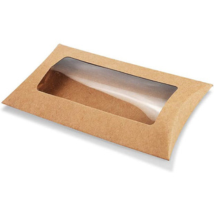 Cross-border Pillow Box Cowhide Window Carton Box Candy Packaging Box Jewelry Gift Box Cow Card Black Card White Card Jewelry Box