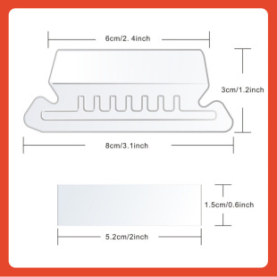 ✅Index transparent PVC label holder PVC soft tooth card holder transparent holder