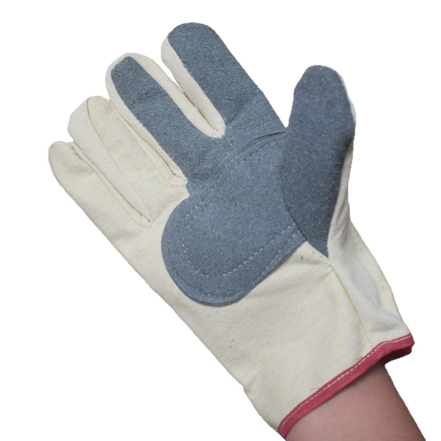 Railway Four-Layer Canvas Gloves for Welding, Heat-Resistant, Thickened, Enlarged Work Gloves for Labor Protection