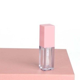 5ml Прозрачная квадратная большая щетка для губ черная трубка для губ косметика розовая белая губная глазурь бутылка для упаковки
