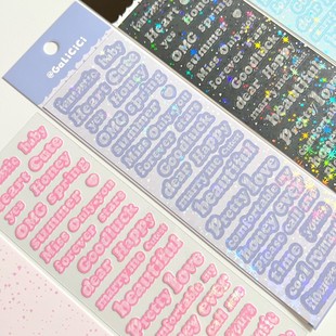 Curry Sissy Original Cowboy Pattern Material Sticker Goka DIY English Material Sticker