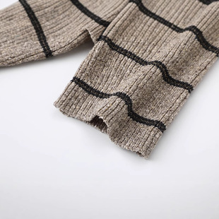 in stock 2025 summer new striped short sleeve knitted T-shirt 2J2E342