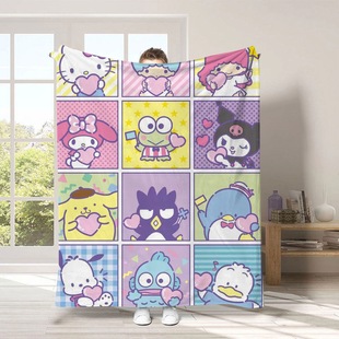 Sanrio аниме мультфильм одеяло для детей сиесты одеяло фланелевое одеяло с принтом четыре сезона кондиционер диван крышка