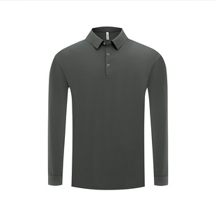 Jin Ammonia Waffle Long Sleeve Polo Shirt Conference Culture Advertising Shirt Lies Work Clothes Print Embroidered Logo T-Shirt