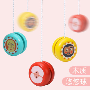 Cartoon wooden yo-yo children's cute animal yo-yo kindergarten children's gift educational nostalgic toy