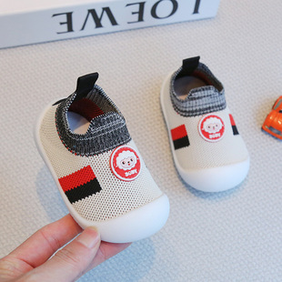 Summer Children's Breathable Flying Mesh Cloth Shoes Boys and Girls Fashion Cartoon Toddler Shoes Baby Light Soft Sole Shoes Spring and Autumn