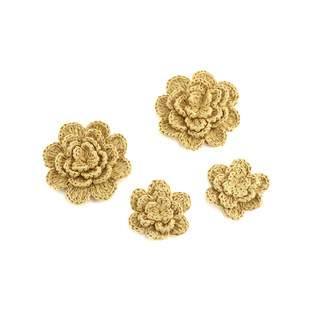 6cm 8cm Multi-layer Three-dimensional Hook Flower Imitation Lafite Crochet Flower Clothing Shoes Hair Accessories Bag DIY Accessories