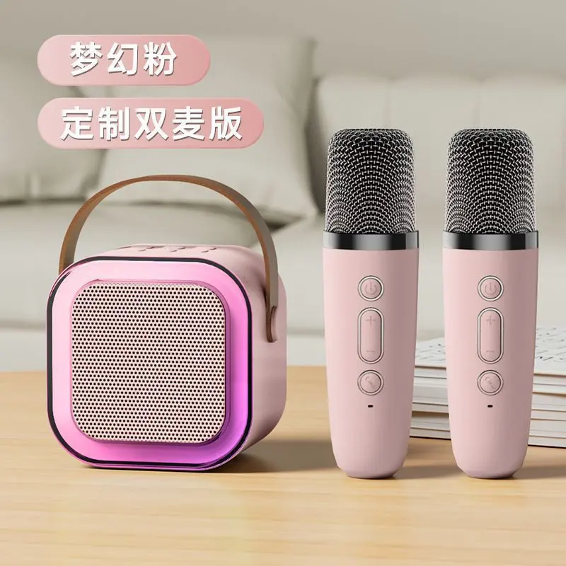 Домашний караоке Bluetooth-динамик KTV караоке беспроводной двойной микрофон универсальный караоке аудио детский набор