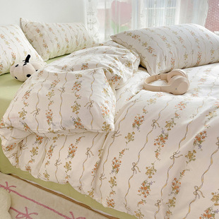 Cotton quilt cover single piece small fresh ins wind floral student dormitory 150x 200x 230 cotton quilt cover single piece