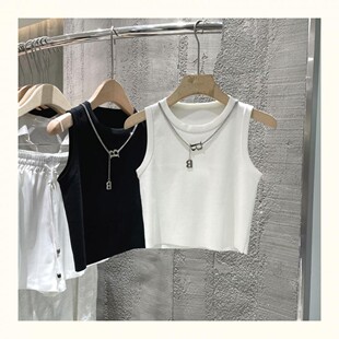 2024 summer new sweater wholesale design Hong Kong style literary retro women's pullover conventional small vest tide