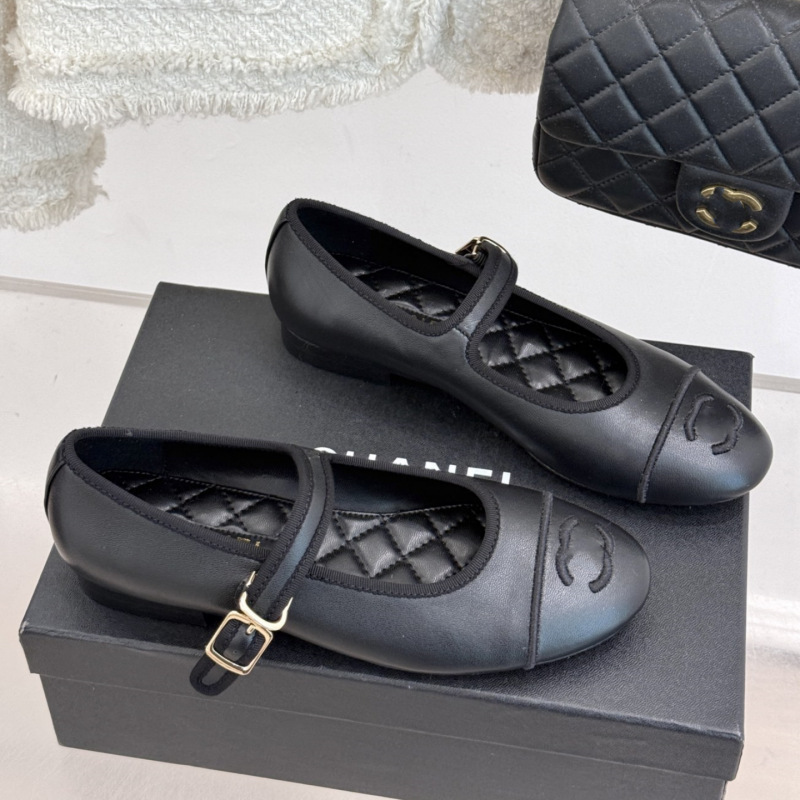 25 New Style Retro Mary Jane Shoes for Women with One-Line Buckle, Round Toe, Flats, Shallow Mouth Flats, Ballet Shoes for Women