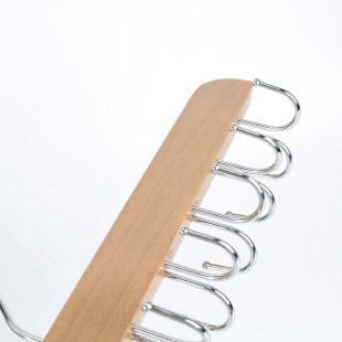 Spot Seamless Solid Wood Hanger Cross-Border 20 Hooks Multi-Functional Household Belt Hanger Tie Hanging Storage Rack Bag Hanging