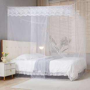 Old-fashioned thick mosquito net household 1.5 floor double bed net yarn door encryption 0.9 meters 1.8m floor binding rope factory