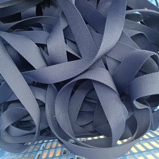 Navy blue twill cotton ribbon 3.8cm wide 2.3mm thick sapphire blue double-sided coarse twill one-inch half-width cotton ribbon