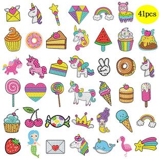 Cross-border new DIY children's painting stickers 5D bright diamond Diamond painting casual stickers factory direct wholesale