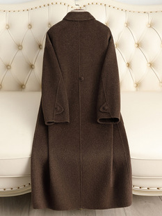 2024 autumn and winter new double-sided cashmere coat high-grade commuter long elegant loose duffle wool coat