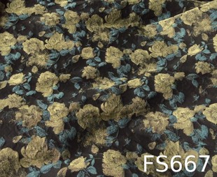 Monet Garden Jacquard Fabric New Chinese Style Women's Fabric Ink Dye Small Floral dress Bag Cloth Wholesale Supply