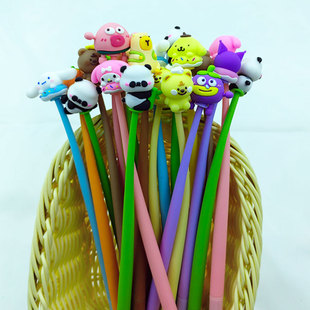 Cute shake gel pen cartoon high color value gift pen feel better writing smooth black shake pen