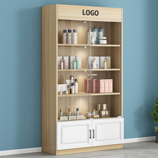 Shelf Display Rack Products Hand Display Cabinet Sample Display Cabinet Storage Rack Beauty Salon Nail Art Storage Glass Cabinet