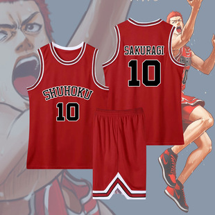 Slam Master Jersey No. 10 Цветок вишневого дерева Road 11 lushawa кленовый баскетбольный костюм классический костюм Индивидуальный костюм