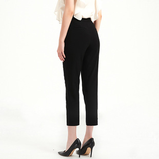 Casual Pants Autumn New Women's 2024 Design Sense Commuter Turnip Wool Suit Wide Leg Conical Leg Cropped Pants