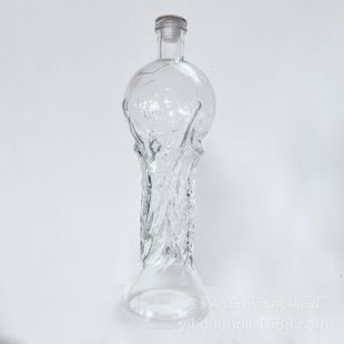 Factory wholesale creative glass bottle shaped bottle craft glass bottle football World Cup souvenir