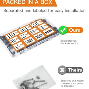 Cross-Border Hot Product 68Pcs92Pcs Tv Wall Mounting Special Screw Set M4M5M8 Tv Rack Screws