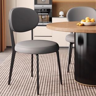 French cream style dining chair simple light luxury internet celebrity designer dining table and chair home internet celebrity retro cream style dining chair