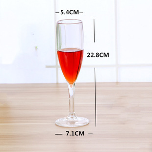 ψ Acrylic Champagne Cup High Transparent Plastic Drop-Resistant High-Foot Wine Glass Brandy Bar Wine Glass