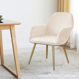 Cross-border velvet makeup stool high armrest chair cover arc shaped chair cover elastic dining chair cushion integrated sofa cover