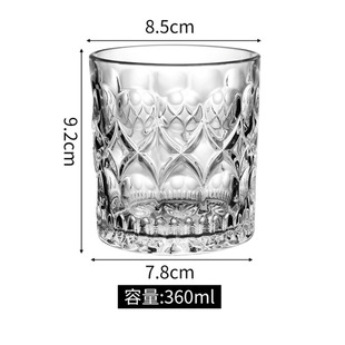 New whiskey glass thickened Diamond Cup bar KTV household beer glass foreign wine glass creative vertical pattern Cup