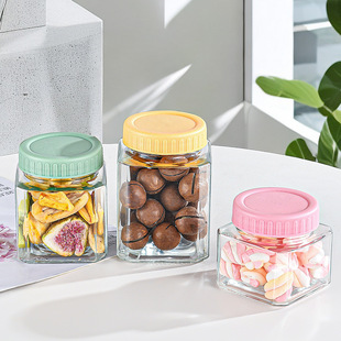 Transparent Food Pepper Pickles Bottle Honey Coarse Grains Glass Sealed Jar Jam Jar Kitchen Candy Storage Jar