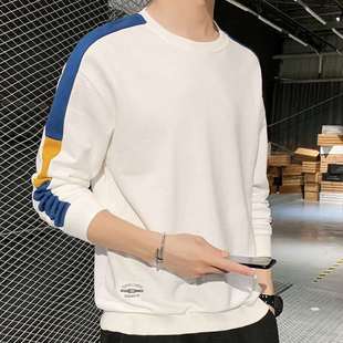Autumn New Men's Round Neck Casual Sweatshirt Korean Student Round Neck Long Sleeve T-shirt Men's Youth Men's Clothes