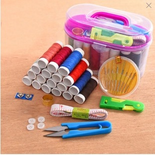 Household Korean Sewing Box Sewing Bag Set Portable Portable Sewing and Sewing Hand Sewing Handmade DIY24 Piece Set